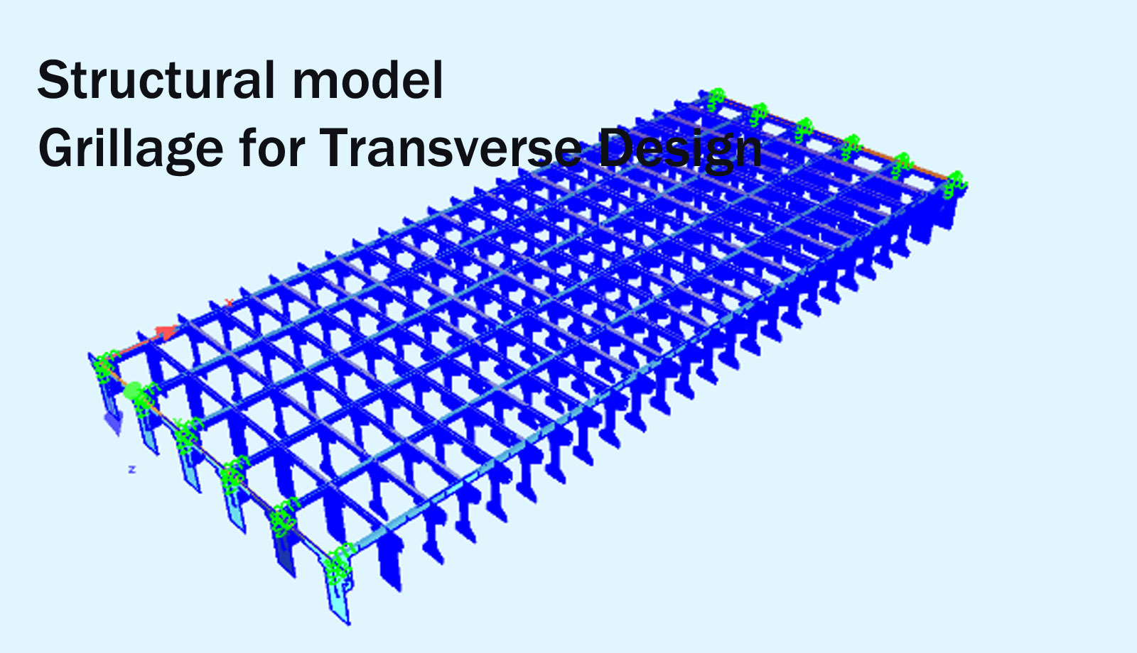 D2 bridge, grillage for transverse design