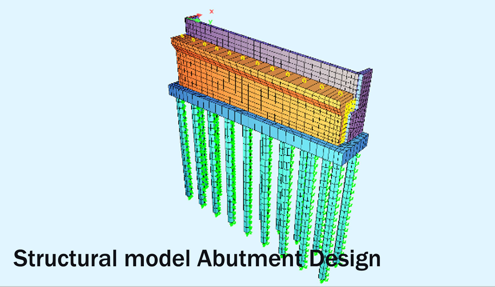 D2 bridge, abutment design