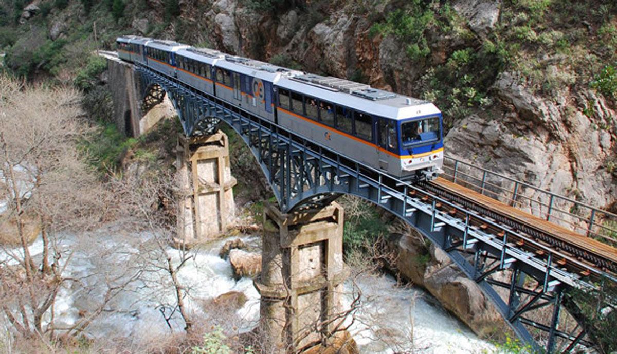 diakofto, Greece steel bridge