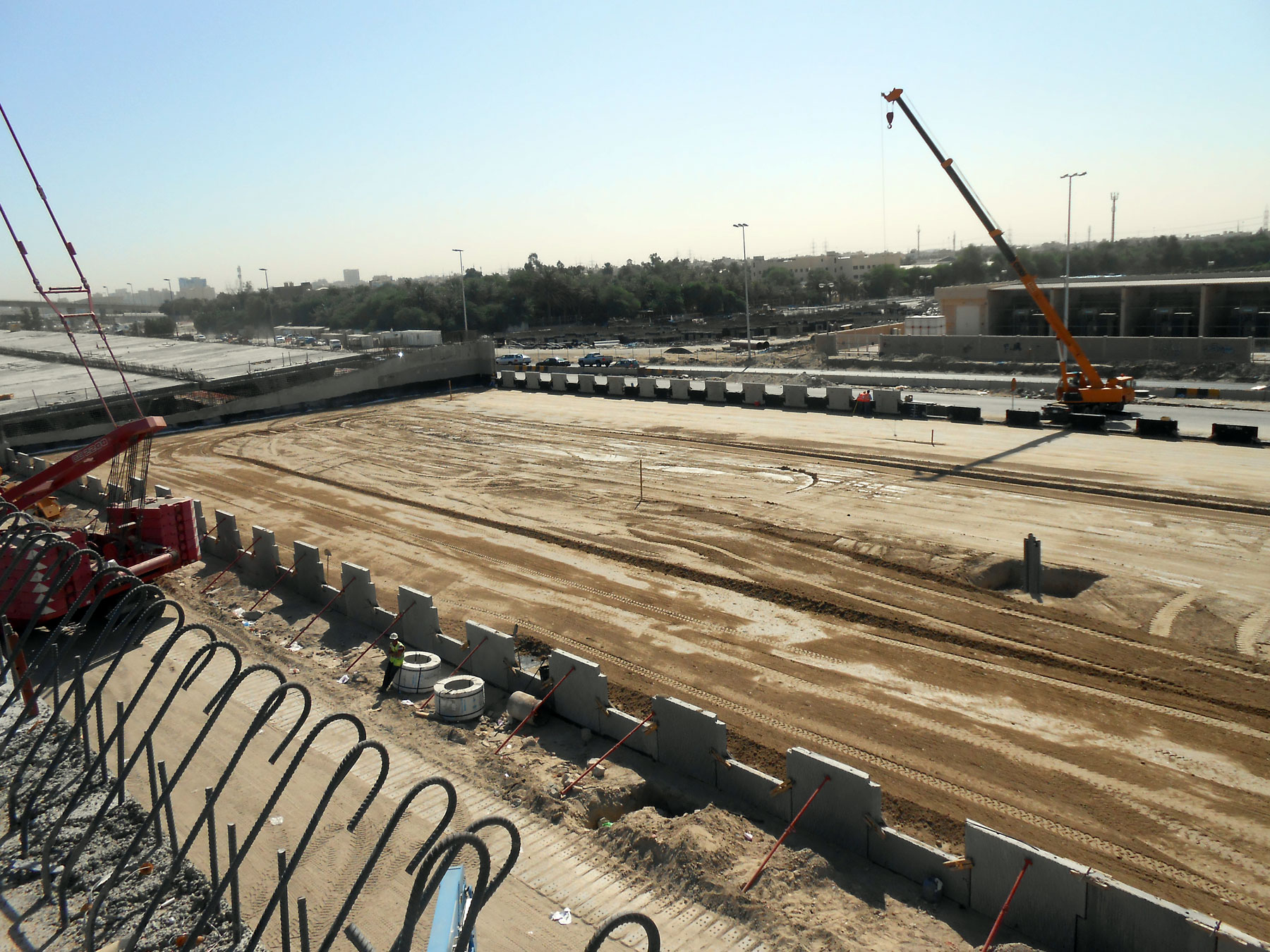 mse wall construction site