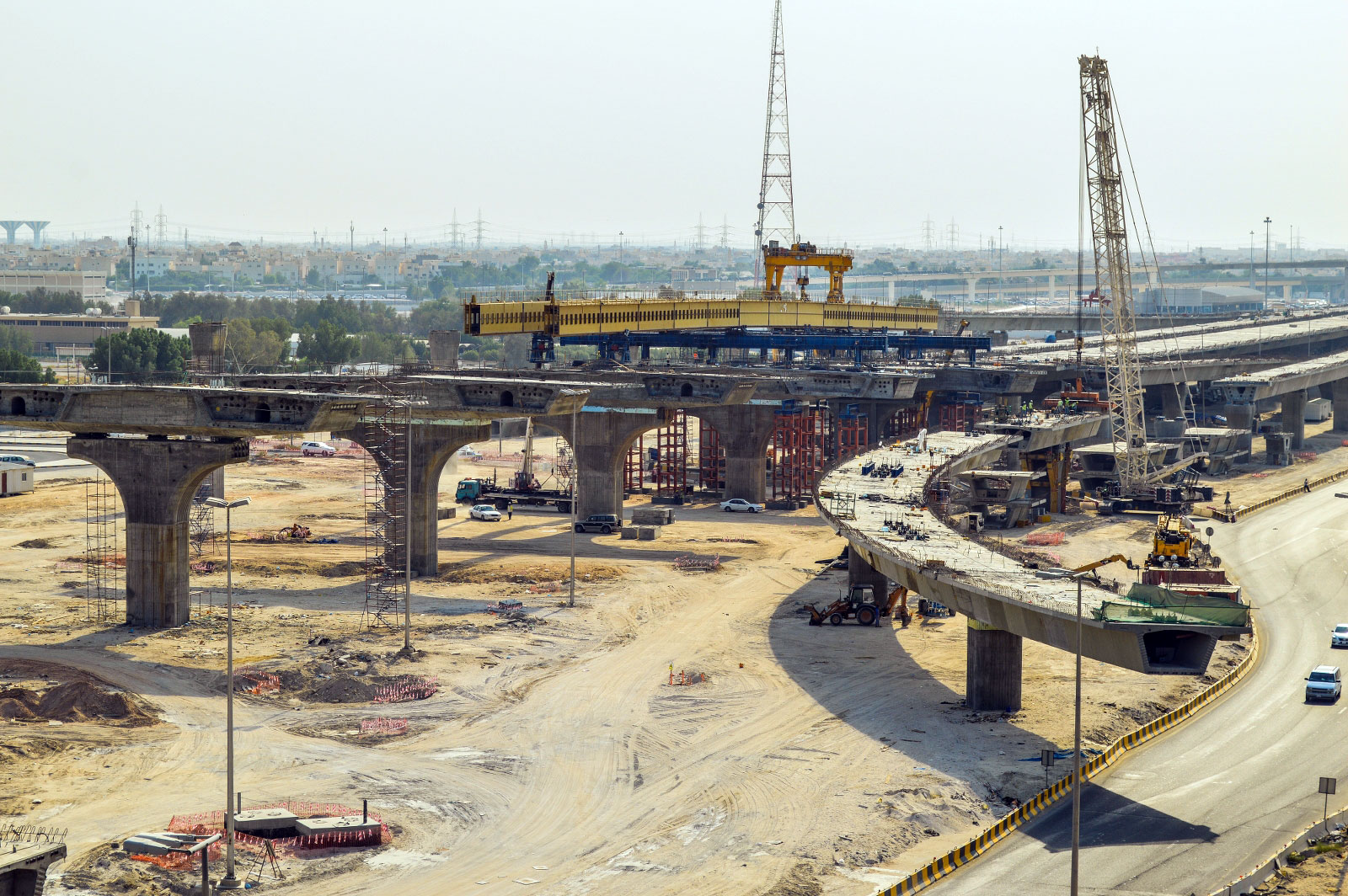 Jahra road main line construction