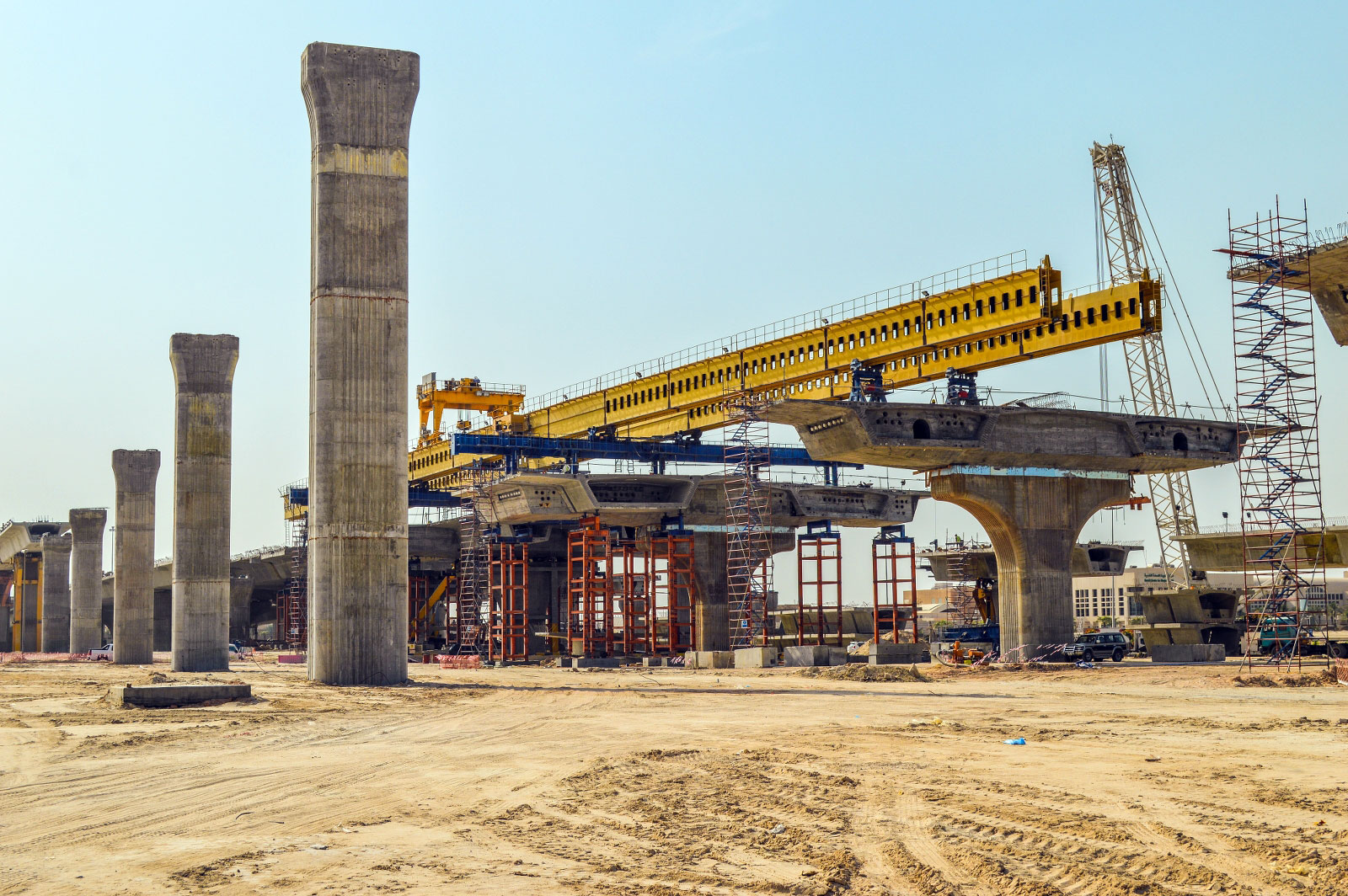 Constructing Jahra road main line