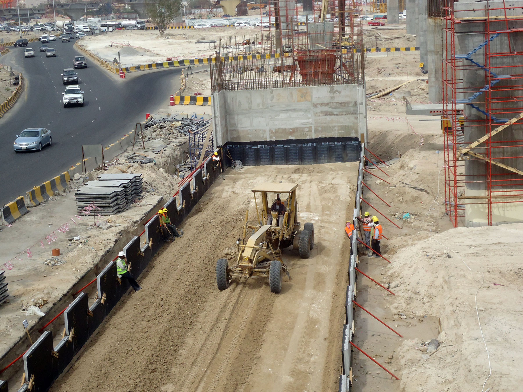 mse wall construction site of JRB ramp