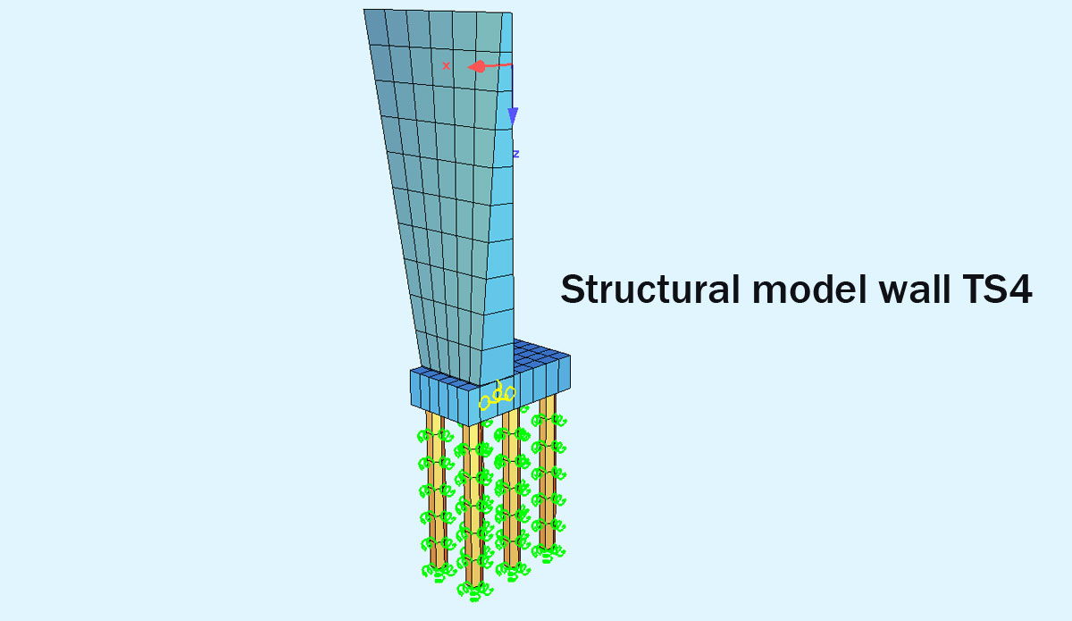 pile wall structural model
