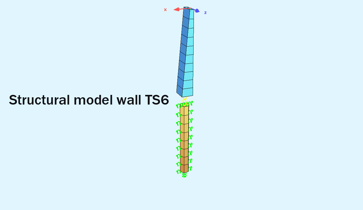 structural model of pile wall project