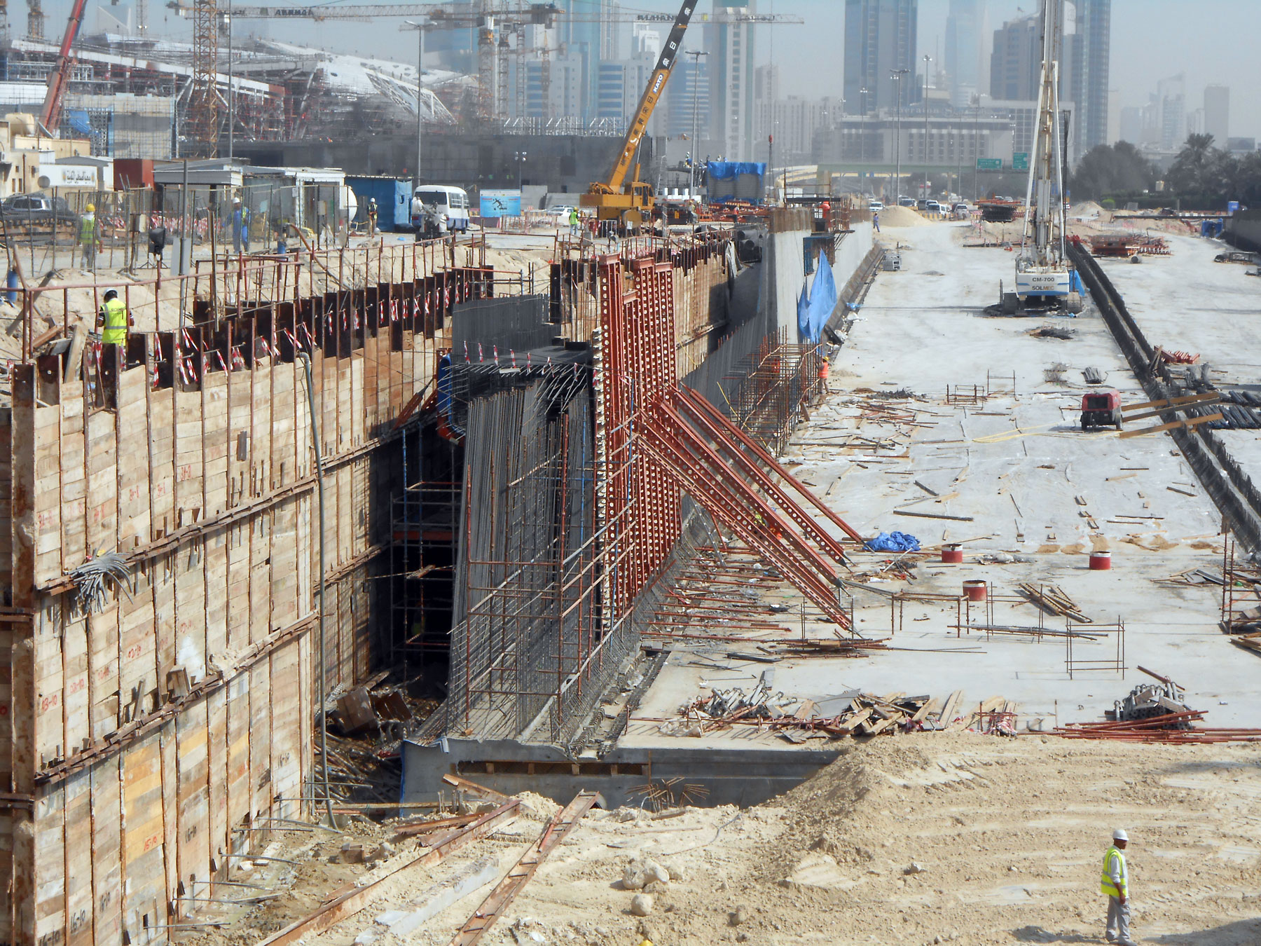 trough road construction