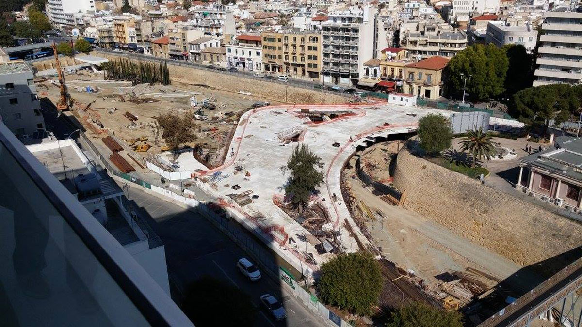 Nicosia square bridge construction