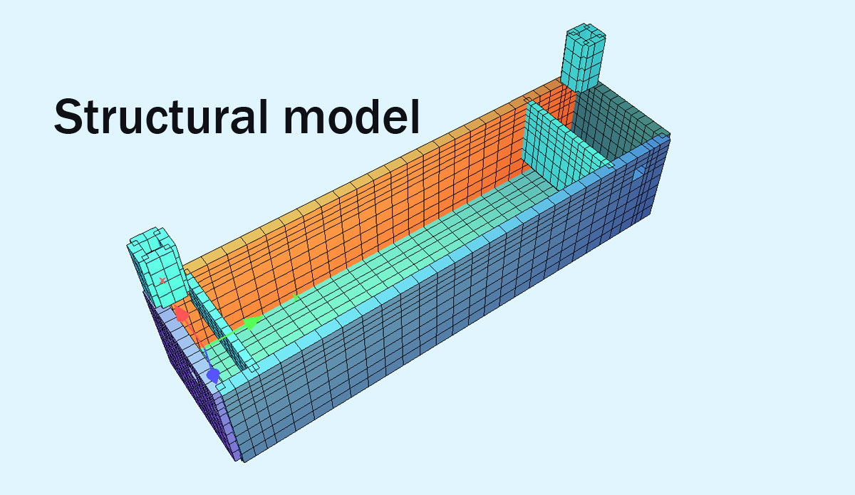 pollutant tank engineering structural model