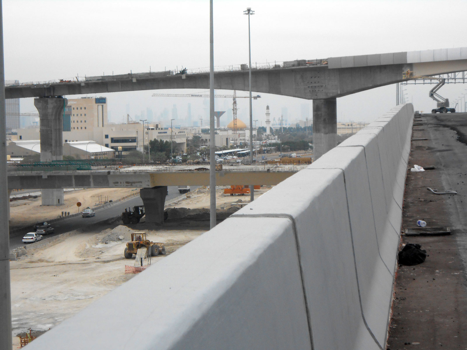 bridge construction site overview