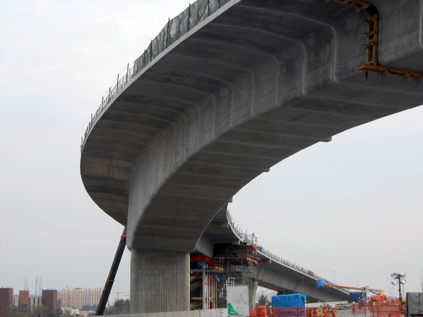 curved bridge construction