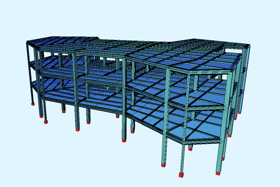 steel structure structural model