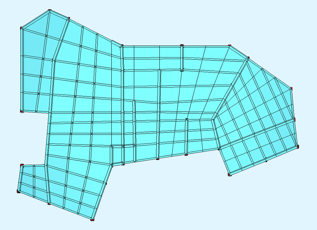 structural model of steel building