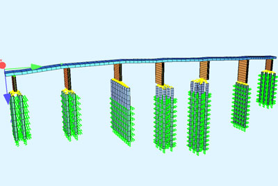 Attiki odos foot bridge structural model